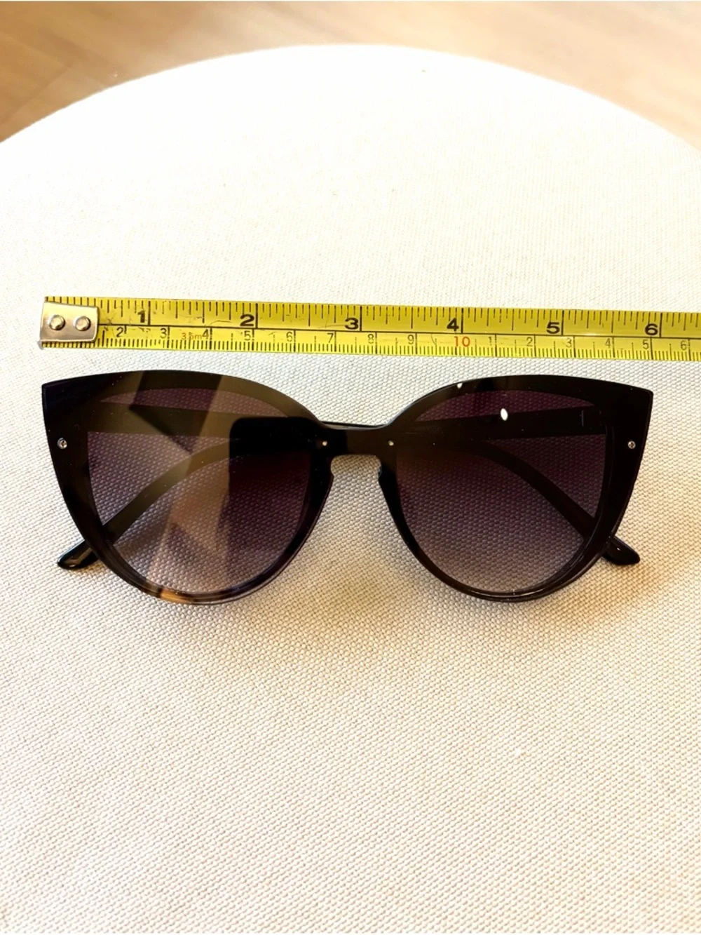 Black Cat Eye Sunglasses Gradient Lens Oversized Women - Picture 5 of 5